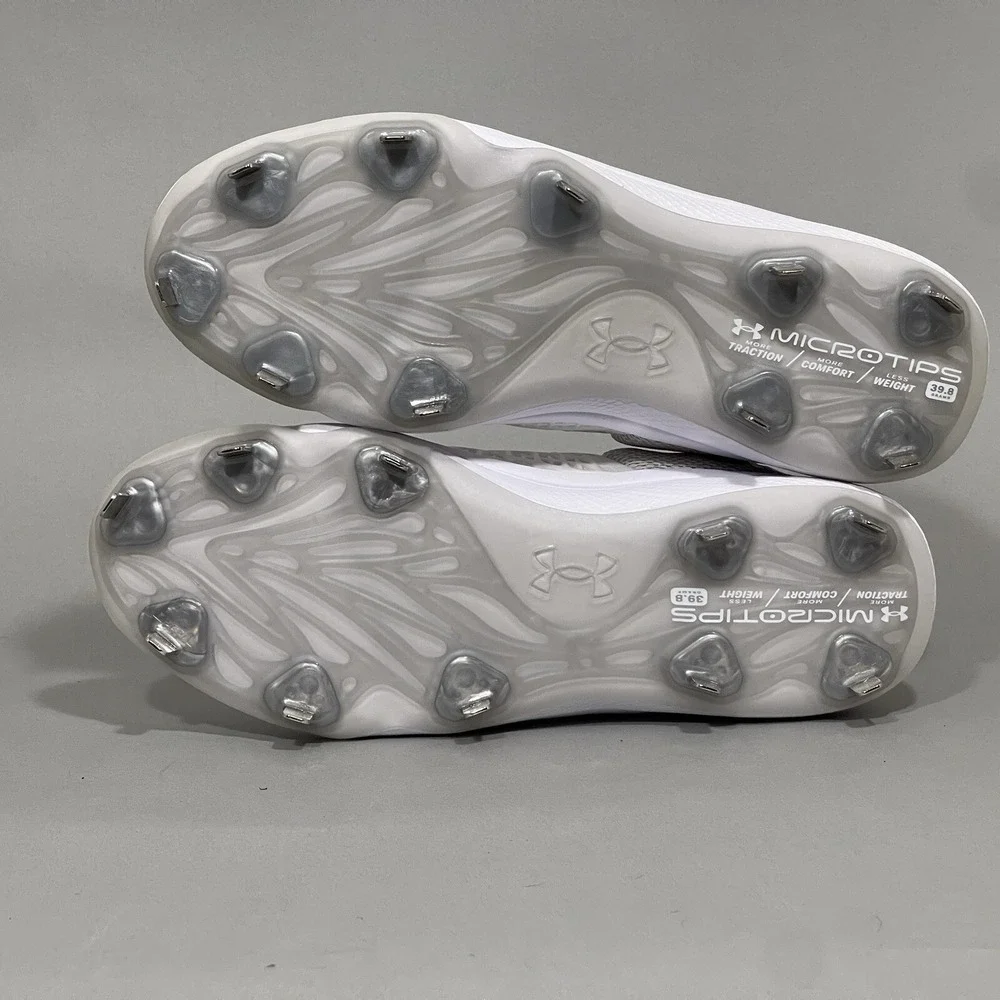 Under Armour Softball Cleats Women's 6 Metal Glyde 2.0 MT‎ White 3026601-100 USA